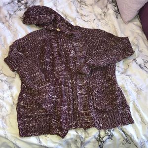 NEW Hollister Marled Knit Open Front Cardigan